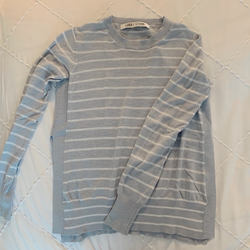 NWOT Blue and White Striped Sweater